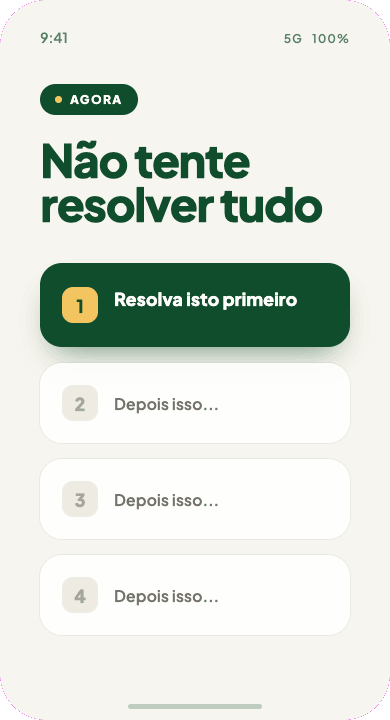 Tela: faça isso primeiro — pagar a fatura integral